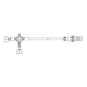 Smiths Medical 4-Way Stopcocks w/Extension - 4-Way Stopcock with Tubing, 20 Luer Lock - MX422SL