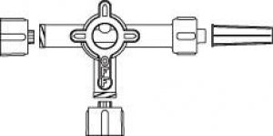 Smiths Medical Large Bore Stopcocks - Stopcock, 4-Way, High Flow, Swivel, Male Luer Lock - MX434B1L