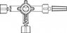 Smiths Medical Large Bore Stopcocks - Stopcock, 4-Way, High Flow, Swivel, Male Luer Lock - MX434B1L