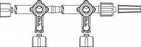 Smiths Medical Stopcocks - Stopcock, 4-Way, Swivel, Male, Luer Lock - MX5342L