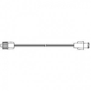 Smiths Medical Pressure Monitor Lines / Tubing - PVC Pressure Monitoring Tubing with Male / Female Luer Lock and Red Guide Stripe, 48" - MX544R