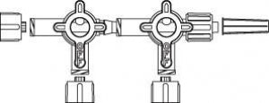 Smiths Medical Large Bore Stopcocks - Stopcock, 4-Way, High Flow, Double Swivel - MX9342L