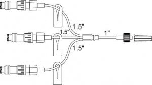 Smiths Medical Standard Bore Extension Sets - Trifurcated Extension Set with SmartSite Valve - SM5014