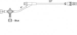 Smiths Medical Standard Bore Extension Sets - Standard Bore Extension Set, High-Flow 4-Way Stopcock, 39" - SM924SL