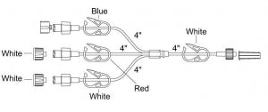 Smiths Medical Trifurcated Extension Sets - Trifurcated Extension Set, DEHP-Free, 8" - TF56