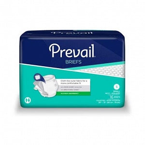 First Quality Products Prevail Briefs - Prevail Incontinence Briefs, Size S, 20" to 31" Waist, 16/Pack - PV-011