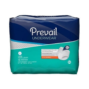 First Quality Products Prevail Incontinence Underwear - Prevail Unisex Protective Underwear, Extra Absorbency, Size L, 44" to 58" Waist, 4 Bags of 18 - PV-513