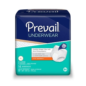 First Quality Products Prevail Incontinence Underwear - Prevail Unisex Protective Underwear, Extra Absorbency, Size XL, 58" to 68" Waist, 14/Bag - PV-514