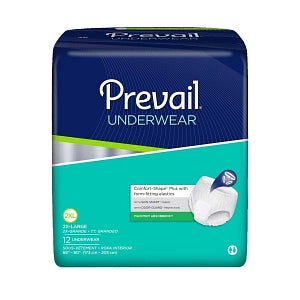 First Quality Products Prevail Incontinence Underwear - Prevail Unisex Protective Underwear, Maximum Absorbency, Size 2XL, 68" to 80" Waist, 12/Bag - PV-517