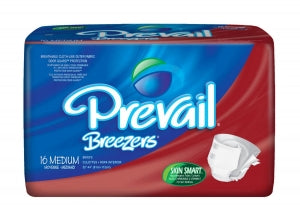 Prevail Breezers Cloth-Like Briefs - Prevail Adult Briefs, Maximum Plus Absorbency, Size M, 32" to 44" Waist, 16/Bag - PV-012/1