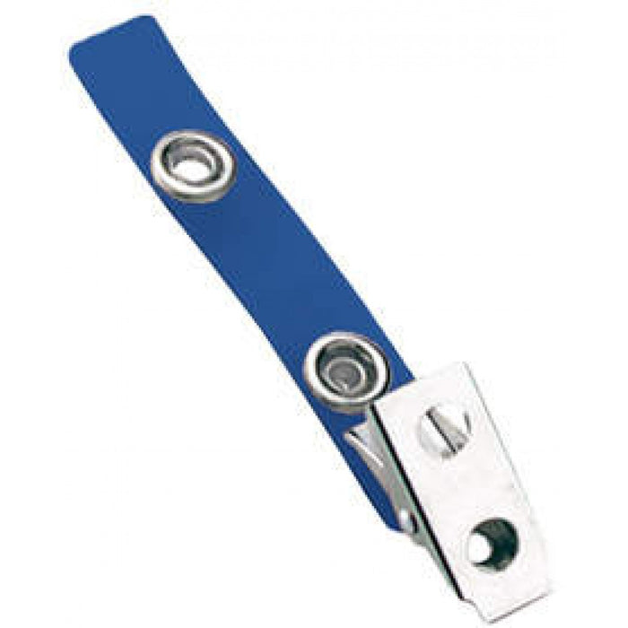 Badge Clip Vinyl 2-3/4 Long Blue 100 Per Package