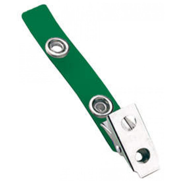 Badge Clip Vinyl 2-3/4 Long Green 100 Per Package