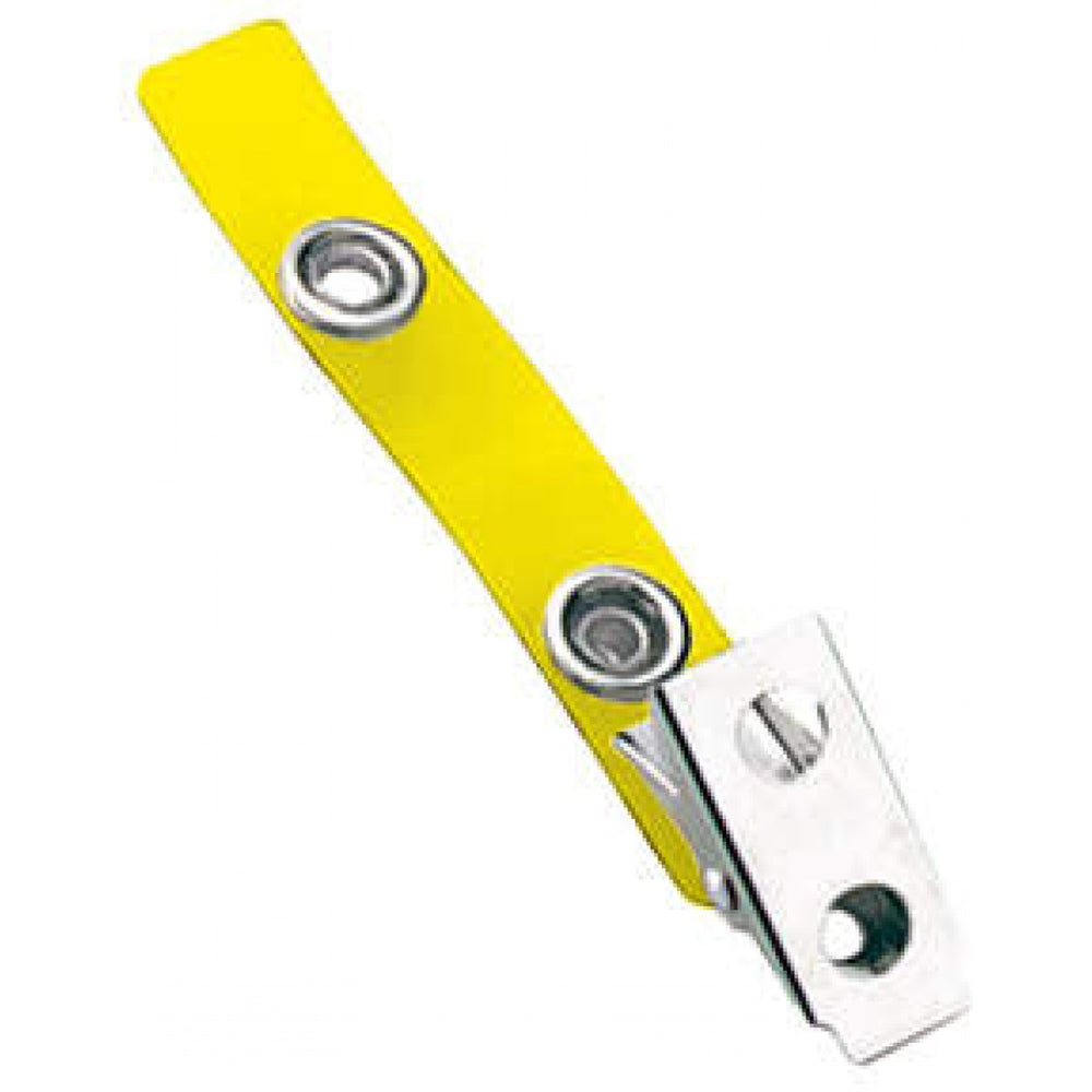 Badge Clip Vinyl 2-3/4 Long Yellow 100 Per Package