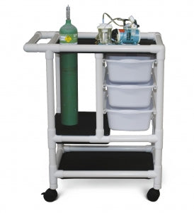 Mjm International PVC Emergency Crash Cart - Emergency Crash Cart, 3 Drawer - 1010-3TW