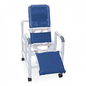MJM PVC Reclining Shower Chairs - Reclining Shower Chair, Royal Blue Mesh - 193