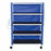 MJM International PVC Linen Carts with Bins - Jumbo Cart with 4 Shelves, 58"L x 77"H x 24"D - P350-24"4C, ROYAL BLUE MESH