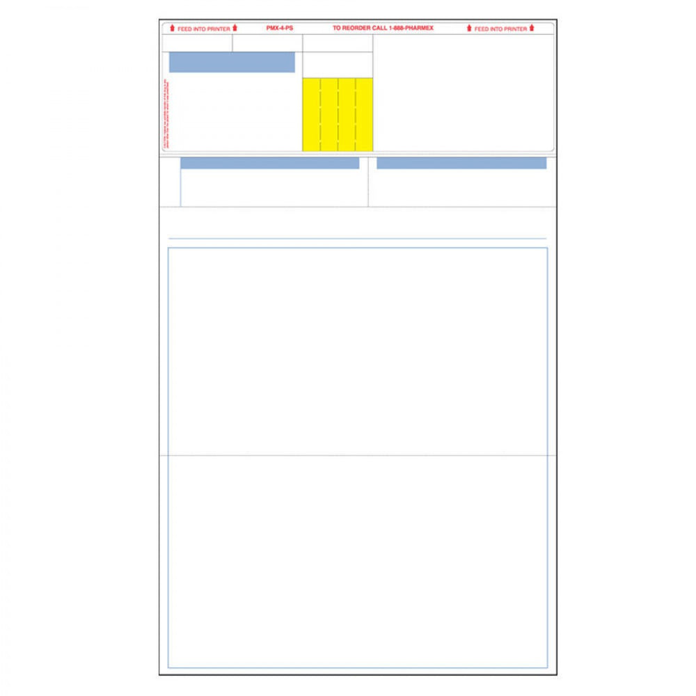 Pharmexcript Paper/Label Form With Patented Flickaway Technology Laser Permanent 8 1/2 " X 14" White 1000 Per Box