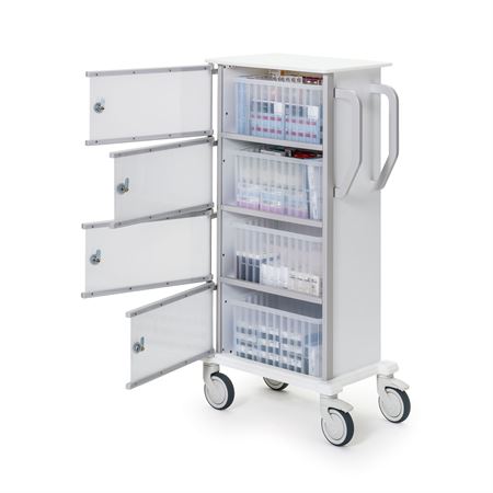 Pharmacy Cart 24.5"W x 15"D x 48"H 1 Cabinet Door - Combi Cam Lock