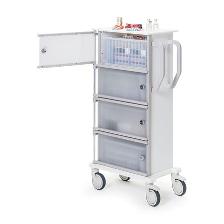 Pharmacy Cart 24.5"W x 15"D x 48"H 1 Cabinet Door - Combi Cam Lock