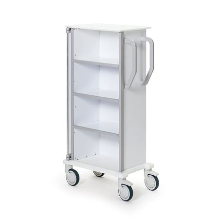 Pharmacy Cart 24.5"W x 15"D x 48"H 4 Cabinet Doors - Combi Cam Locks