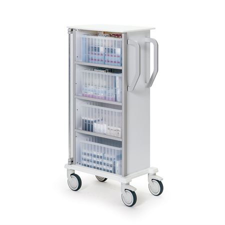 Pharmacy Cart 24.5"W x 15"D x 48"H 1 Cabinet Door - Key Lock