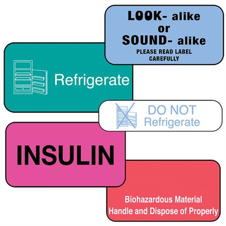 Pharmacy Communication Labels For Irrigation Only" - FL Green - 2.25"W x 0.875"H