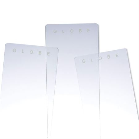 Plain White Glass Slides 90° Corners