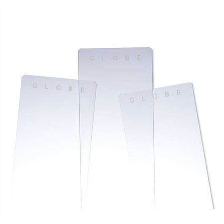 Plain White Glass Slides Clipped Corners and Beveled Edges