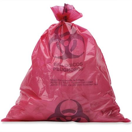 Polyethylene Biohazard Bags 13-15 Gallons - 1.35mil - 25"W x 35"H