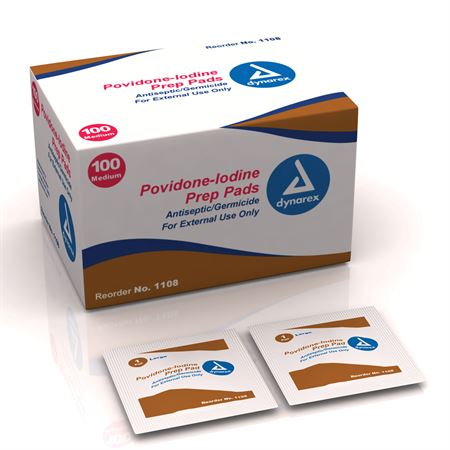 Povidone-Iodine U.S.P. Prep Pads PVP-Iodine Prep Pads 100/PK