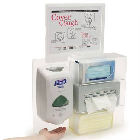 Premium XL Hygiene Center with TFX Automatic Dispenser Premium XL Health & Hygiene Center with Landscape Sign Holder