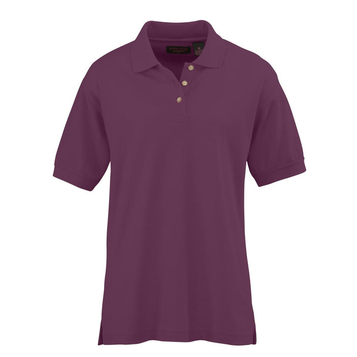 Ultraclub Ladies Whisper Pique Polo - Women's Whisper Pique Polo Shirt, 60% Cotton/40% Polyester, Purple, Size S - 8541PURS