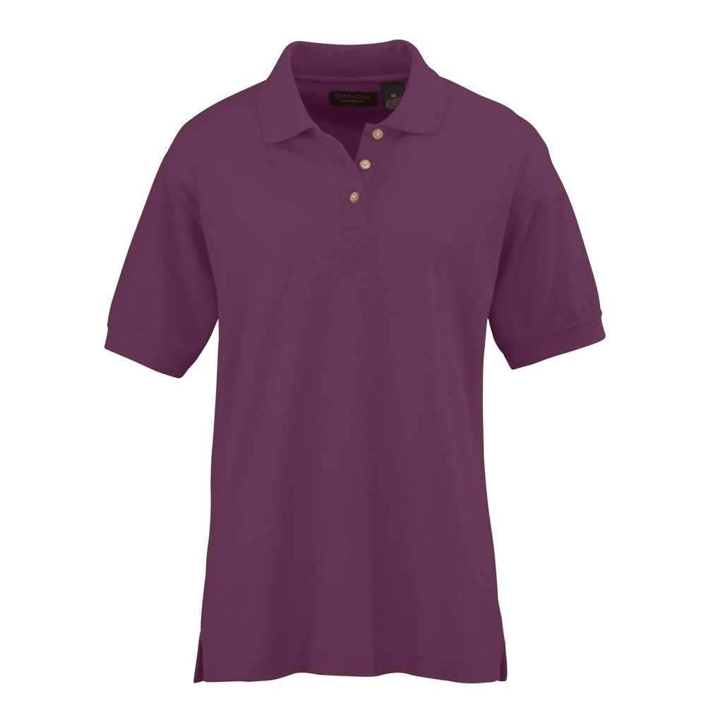 Ultraclub Ladies Whisper Pique Polo - Women's Whisper Pique Polo Shirt, 60% Cotton/40% Polyester, Purple, Size XL - 8541PURXL