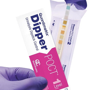 Quantimetrix Dipper POCT Urinalysis Quality Control - Dipper POCT Urinalysis Quality Control, Levels 1 and 2, 20 1.5-mL units - 1400-02