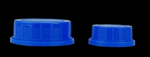 Qorpak PP Tamper Evident Caps For HDPE Square Bottle - CAP, PP TMPR EVD, LNRLS, BLU, DIN28 NCK - 241718