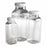 Qorpak ValuLine French Square Bottles with PP F217/PTFE Lined Cap - BOTTLE, FRENCH SQUARE, PTFE CAP, CLR, 2OZ - 242346