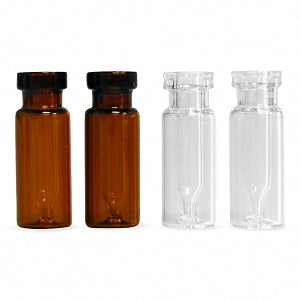 Qorpak Crimp Neck Interlocked Glass Vial - VIAL, CHRM INTLCK, 11MM NCK, AMB SPT, 100UL - 243615