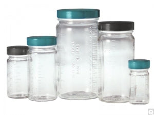 Qorpak Clear Glass Standard Wide Mouth Bottles No Cap - BOTTLE, 2OZ, FLINT, GRAD, 38-400 CAP, MED - 260718