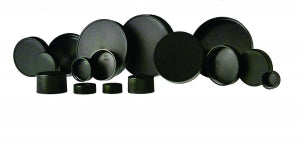 Qorpak Unlined Polypropylene Caps - Polypropylene Unlined Caps, Black, 83-400 Neck Finish - CAP-00319