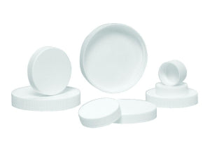 Qorpak SturdeeSeal PE Foam Lined Polypropylene Caps - SturdeeSeal PE Foam-Lined Ribbed Polypropylene Cap, White, 89-400 Neck Finish - CAP-00324