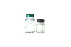 Qorpak Clear Glass Square Tablet Bottles - BOTTLE, SQUARE TABLET, 33-400 NCK, CLR, 2OZ - GLA-00828