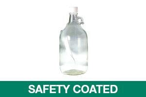 Qorpak Safety Coated Clear Jugs - Safety Coated Glass Jug with 38-439 Neck Finish, Clear, 84 oz. - GLA-00943