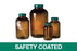 Qorpak Safety Coated Amber Glass Wide Mouth Packer BTLS No Cap - Safety Coated Wide Mouth Packer Bottle with 53-400 Neck Finish, Amber, 950 mL - GLA-00968