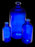 Qorpak Cobalt Blue Boston Round Bottles - BTL, BSTN RND, 20-400 NCK, COBALT BLUE, 1OZ - GLA-06166