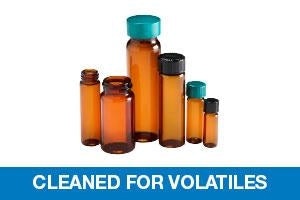 Qorpak Amber VOA Vials - VIAL, SMPL, PTFE / SIL SEPTA CP, AMB, 5DRAM, V3 - GLC-01057