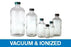 Qorpak Vacuum / Ionized Clear Glass Boston Round Bottles with Caps - Vacuum and Ionized Boston Round Bottle with PTFE-Lined Cap, Clear, 2 oz. - GLC-01102