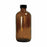 Qorpak Amber Boston Round BTLS W/Phenolic PolyCone Cap - Narrow Mouth Amber Boston Round Bottle with Black Phenolic PolyCone Cap Attached, 2 oz., Bulk Pack - GLC-01909