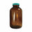 Qorpak Amber Wide Packer BTLS W/Thermoset F217/PTFE Lined Cap - BOTTLE, WM PACKER, PTFE CAP, AMB, 2OZ - GLC-02095