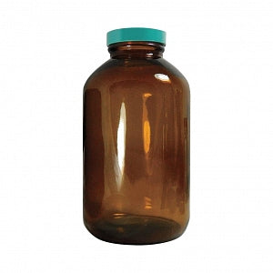 Qorpak Amber Wide Packer BTLS W/Thermoset F217/PTFE Lined Cap - BOTTLE, WM PACKER, PTFE CAP, AMB, 17OZ - GLC-02132