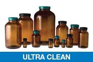 Qorpak Ultra-Clean Glass Packer Bottles - BOTTLE, WM PACKER, PTFE CAP, AMB, 32OZ, UC - GLC-02163